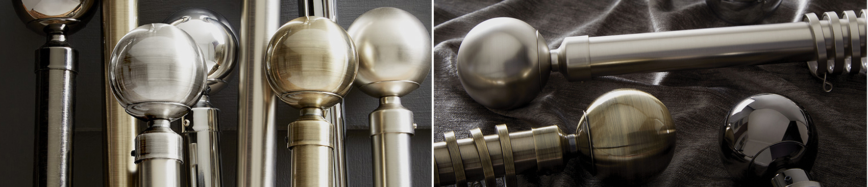 Finials - Brass - Black - Chrome