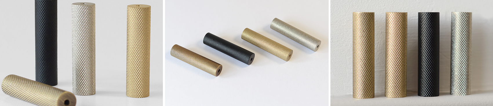 Knurled Cord Pulls - Black