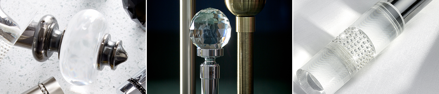 Eyelet Pole Sets - Brass - Matt Nickel - Natural - 400-499cm
