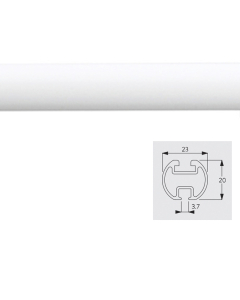 Silent Gliss, 1003 Profile, 6m, Matt White (23mm Metropole)