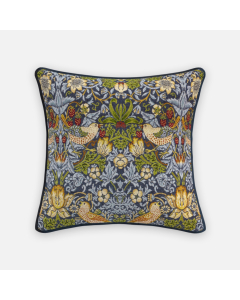 Avery Tapestry Cobalt, Piped Edge Cushion, 50x50cm