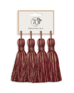 Laura Ashley Belford Cushion Tassels, Cranberry