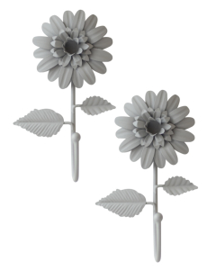 Laura Ashley, Dahlia Hooks, Dove Grey, Set of 2