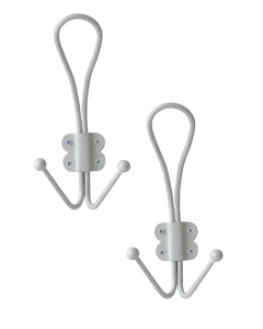 Laura Ashley, Double Hook, Soft Silver, 1 Pair