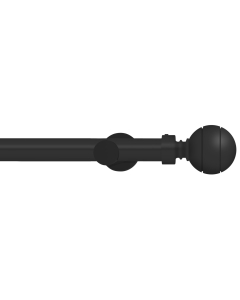 Integra Elements, 28mm Lexington Eyelet Pole, Matt Black -  300cm in 1 Piece