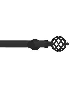 Integra Elements, 28mm Titan Eyelet Pole, Matt Black - 300cm in 1 piece