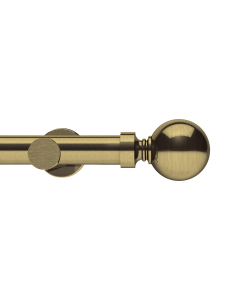 Integra Elements 28mm, Belgravia Eyelet Pole, Antique Brass - 300cm in 1 Piece