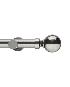 Integra Elements, 28mm Belgravia Eyelet Pole, Satin Steel