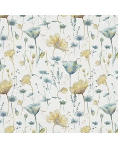 Elmley Ochre/Teal Fabric