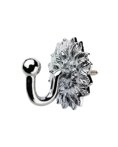 Swish Floral Hook, Chrome