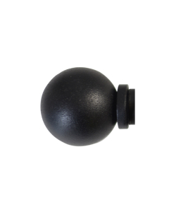 Foundry 19mm, Ball Finial, Textured Black
