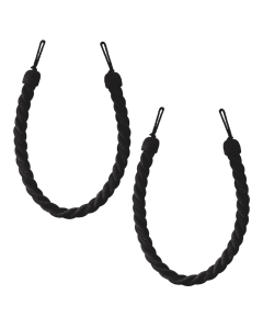 Laura Ashley Grafton Tiebacks, Charcoal, 1 Pair