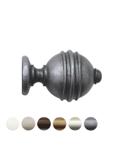 Florentine 48mm, Handcrafted Ribbed Ball Finial