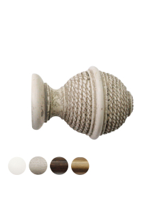 Handcrafted Hardwick 40mm Pole Woven Rope Finial