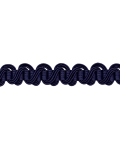 Baroque Scroll Gimp, Navy