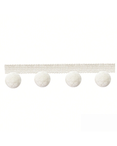 Hygge Pom Pom Fringe, Cream