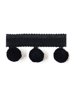 Principal Pom Pom Fringe, Black