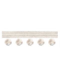 Principal Pom Pom Fringe, White