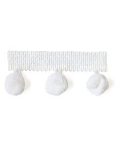 Principal Pom Pom Fringe, White