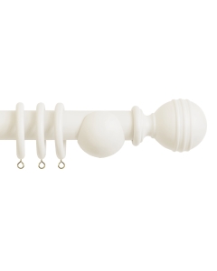 Laura Ashley 35mm Ribbed Ball Pole - Soft Natural