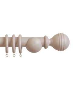 Laura Ashley 35mm Ribbed Ball Pole, Truffle