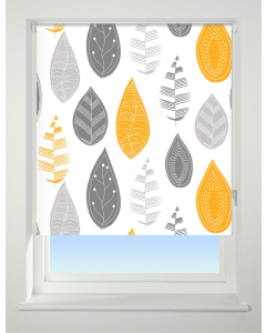 Universal - "Leaf Yellow" Pattern Blackout Roller Blind (170cm Drop)