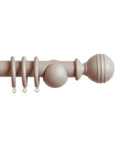 Laura Ashley 35mm Ribbed Ball Pole, Truffle