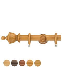 Swish Naturals 35mm Urn Finial Wood Pole Set