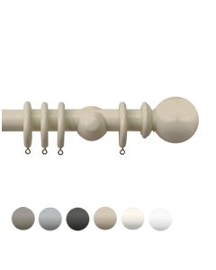 Swish Romantica 35mm Ball Finial Wood Pole Set