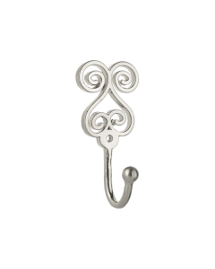 Swish Swirl Hook, Satin Steel 