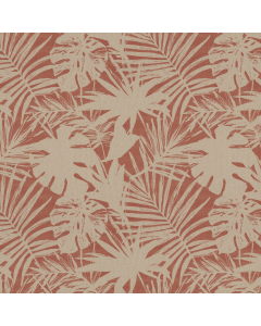 Tropical Leaves Rust Fabric