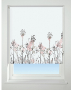 Universal - "Floral Border" Pattern Blackout Roller Blind (170cm Drop)