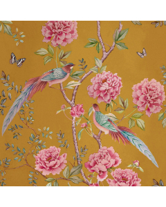 Vintage Chinoiserie Ochre Fabric