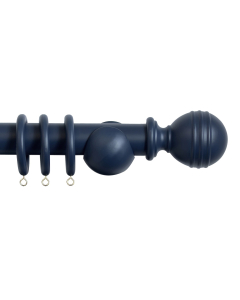 Laura Ashley 35mm Ribbed Ball Pole, Midnight