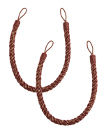 Laura Ashley Felton Rope Tieback, Cranberry, 1 Pair