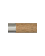 Lunar 28mm, Oak Barrel Finial, Matt Nickel