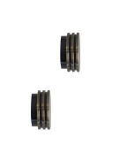 Strand 35mm Ribbed End Stopper, Burnished Brass, 1 Pair