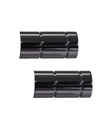 Strand Metal Cylinder Finial, Black Nickel, 1 Pair