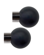 Strand 35mm Charcoal Painted Ball Finial, Black Nickel, 1 Pair
