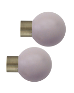 Strand 35mm Heather Painted Ball Finial, Burnished Brass, 1 Pair