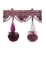 Interlude Pom Pom Fringe, Aubergine