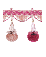 Interlude Pom Pom Fringe, Cerise