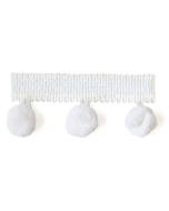 Principal Pom Pom Fringe, White