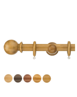 Swish Naturals 35mm Ball Finial Wood Pole Set