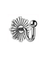 Swish Art Deco Hook, Chrome 