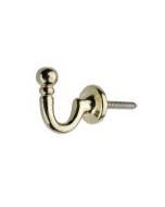 Swish Ball End Hook, Antique Brass