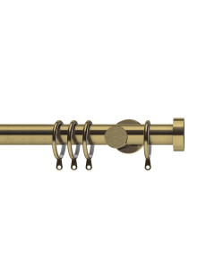 Integra Elements, 28mm Stud Pole Set, Antique Brass - 300cm in 1 Piece