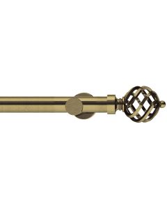 Integra Elements, 28mm Titan Eyelet Pole, Antique Brass - 300cm in 1 Piece