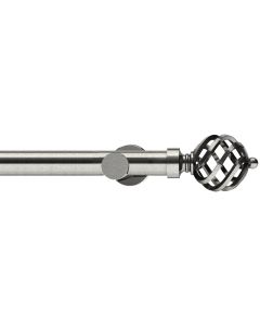 Integra Elements, 28mm Titan Eyelet Pole, Satin Steel - 300cm in 1 piece