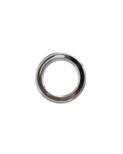 H3089 Eyelets Tape Ring, Shiny Silver